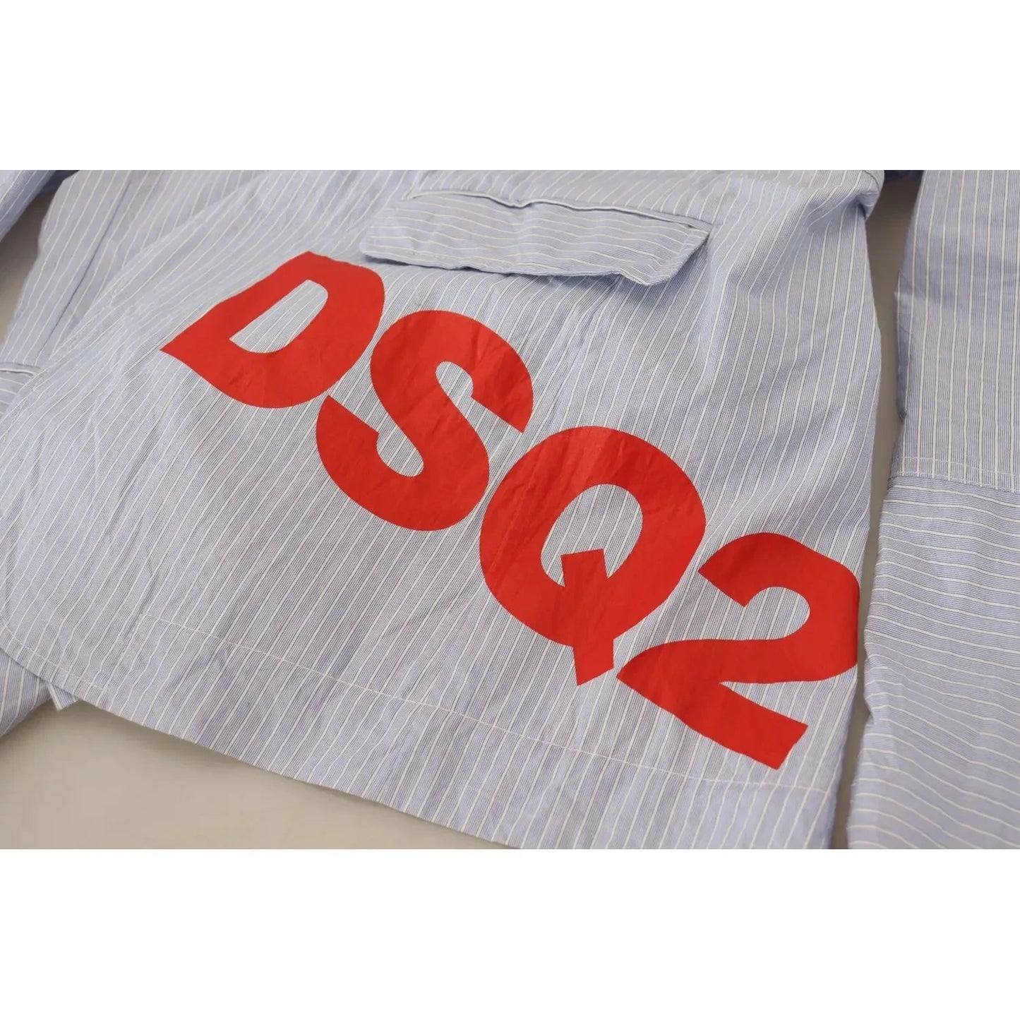 Dsquared² Blue Striped Single Breasted Formal Coat Blazer Dsquared² Dark Gray