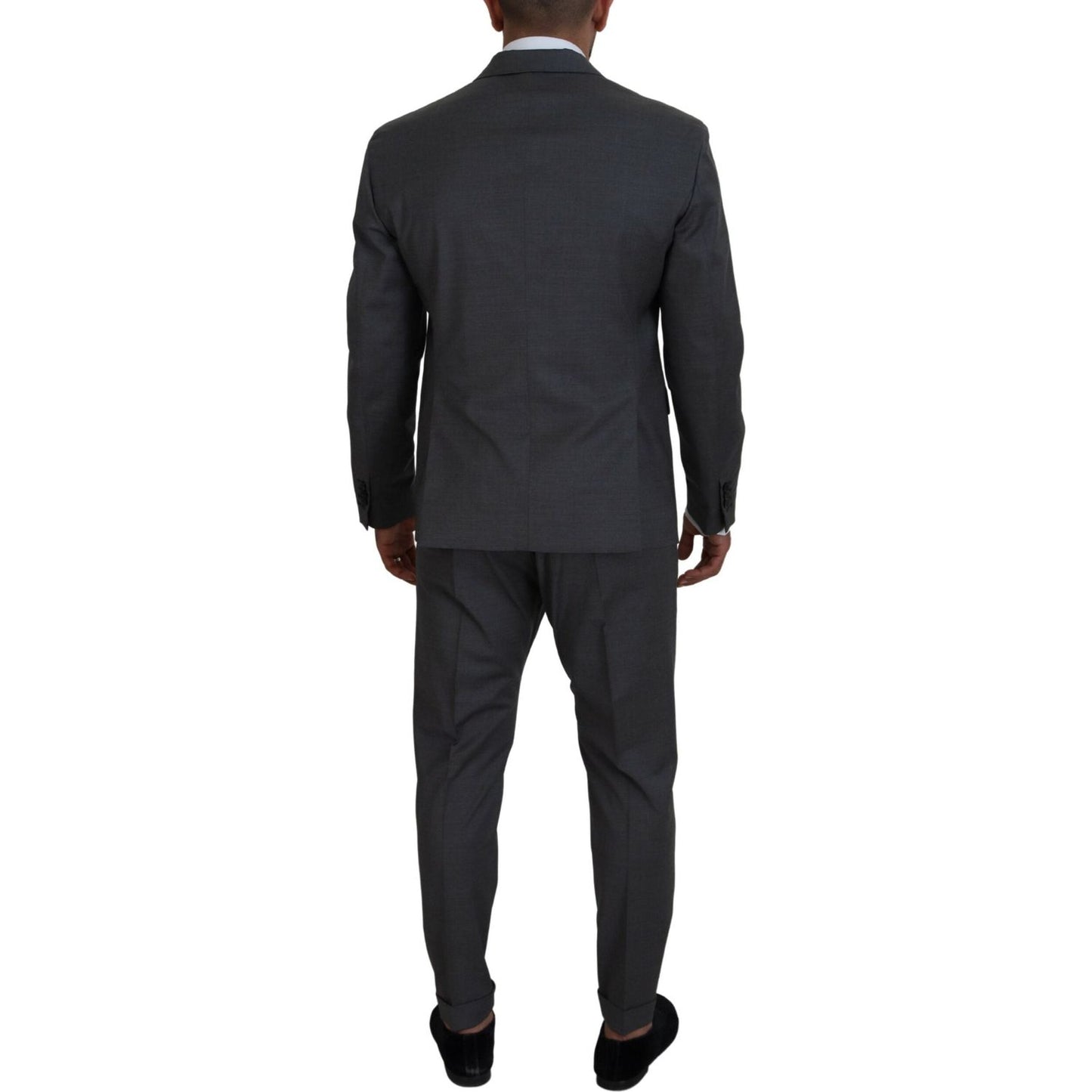 Dsquared² Gray Wool Single Breasted 2 Piece CIPRO Suit Dsquared² Dark Slate Gray