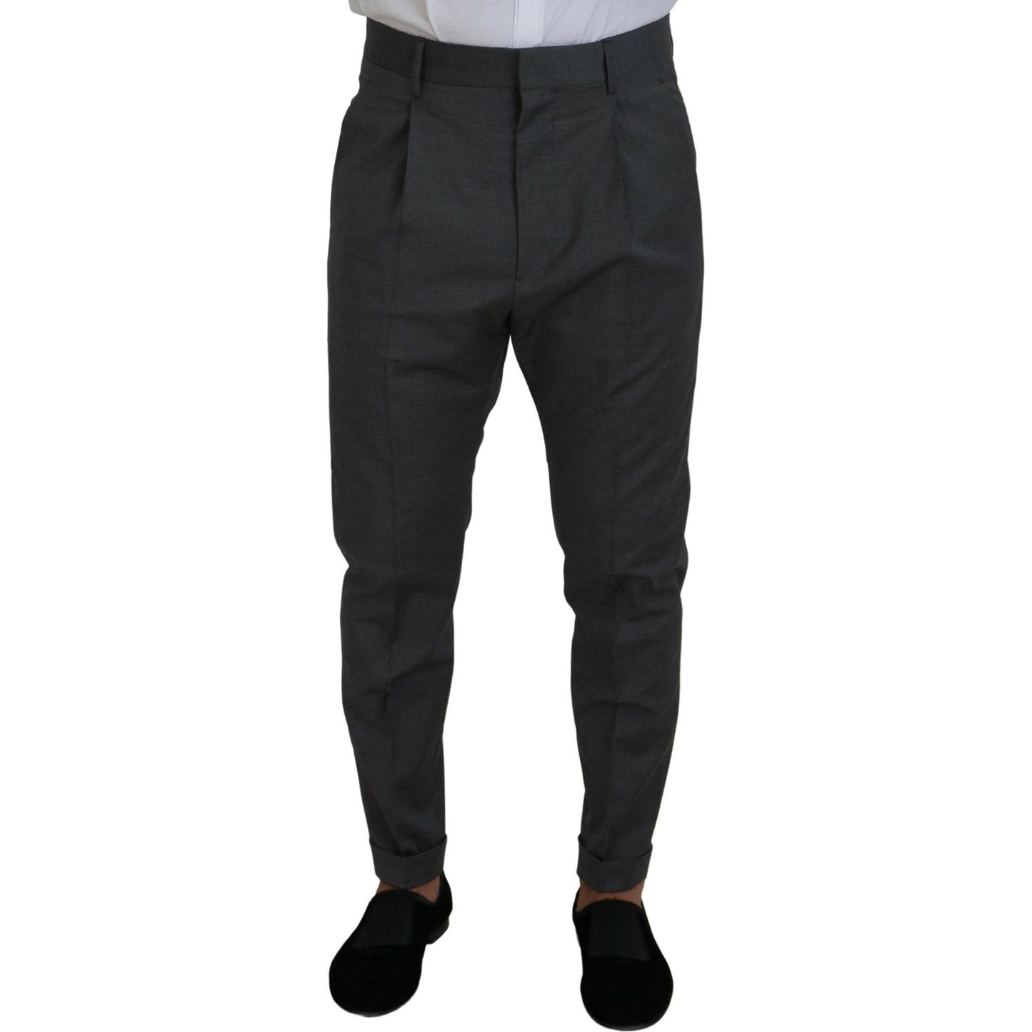 Dsquared² Gray Wool Single Breasted 2 Piece CIPRO Suit Dsquared² Dark Slate Gray