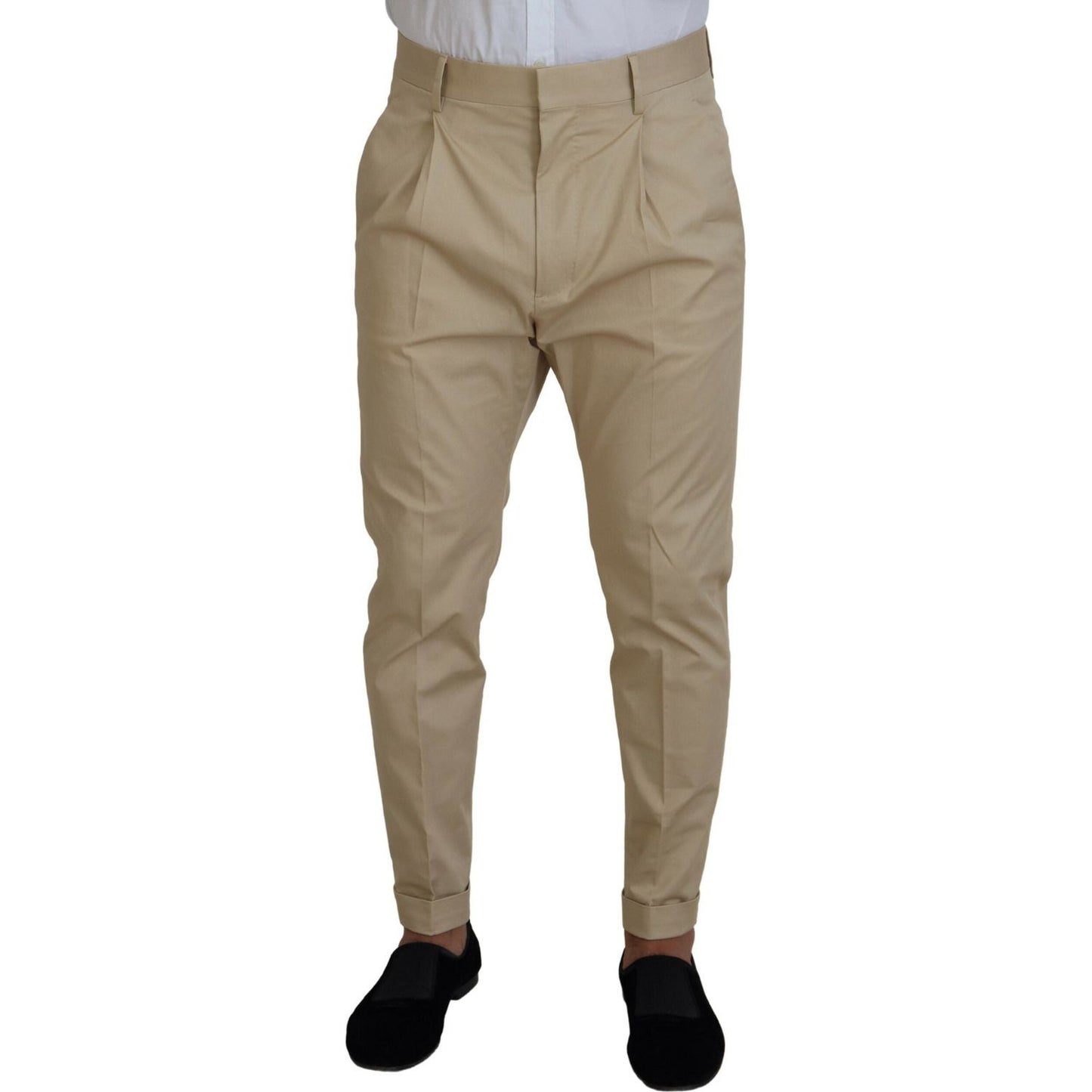 Dsquared² Beige Cotton Single Breasted 2 Piece CIPRO Suit Dsquared² Dim Gray