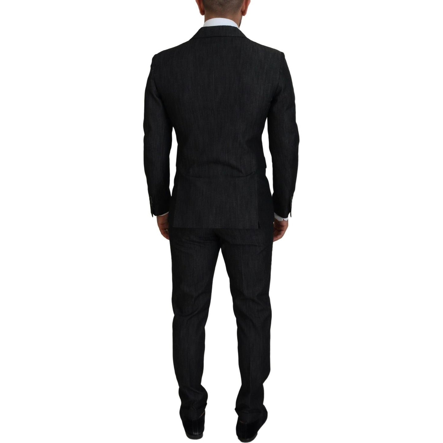 Dsquared² Black Cotton Single Breasted 2 Piece MIAMI Suit Dsquared² Black