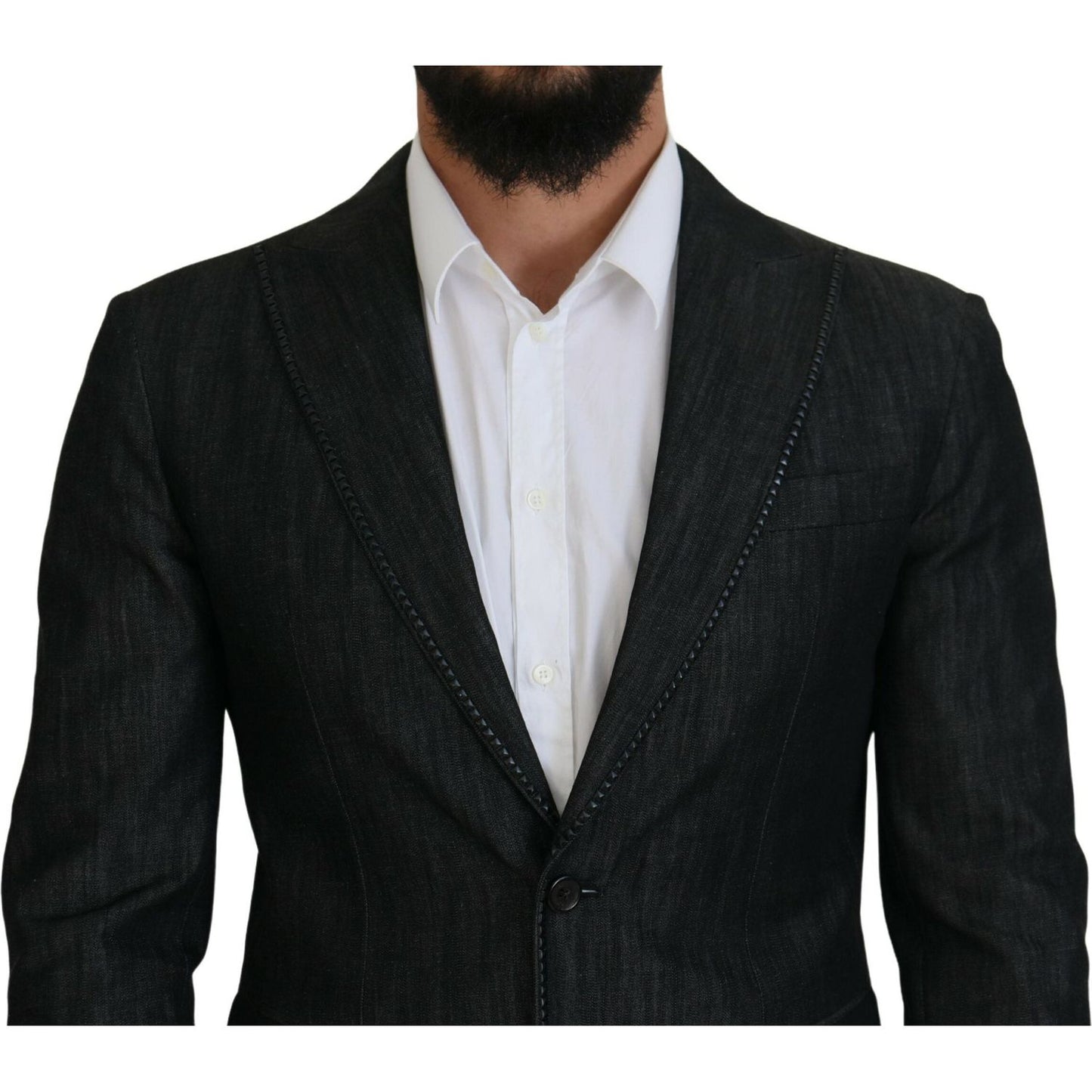 Dsquared² Black Cotton Single Breasted 2 Piece MIAMI Suit Dsquared² Black