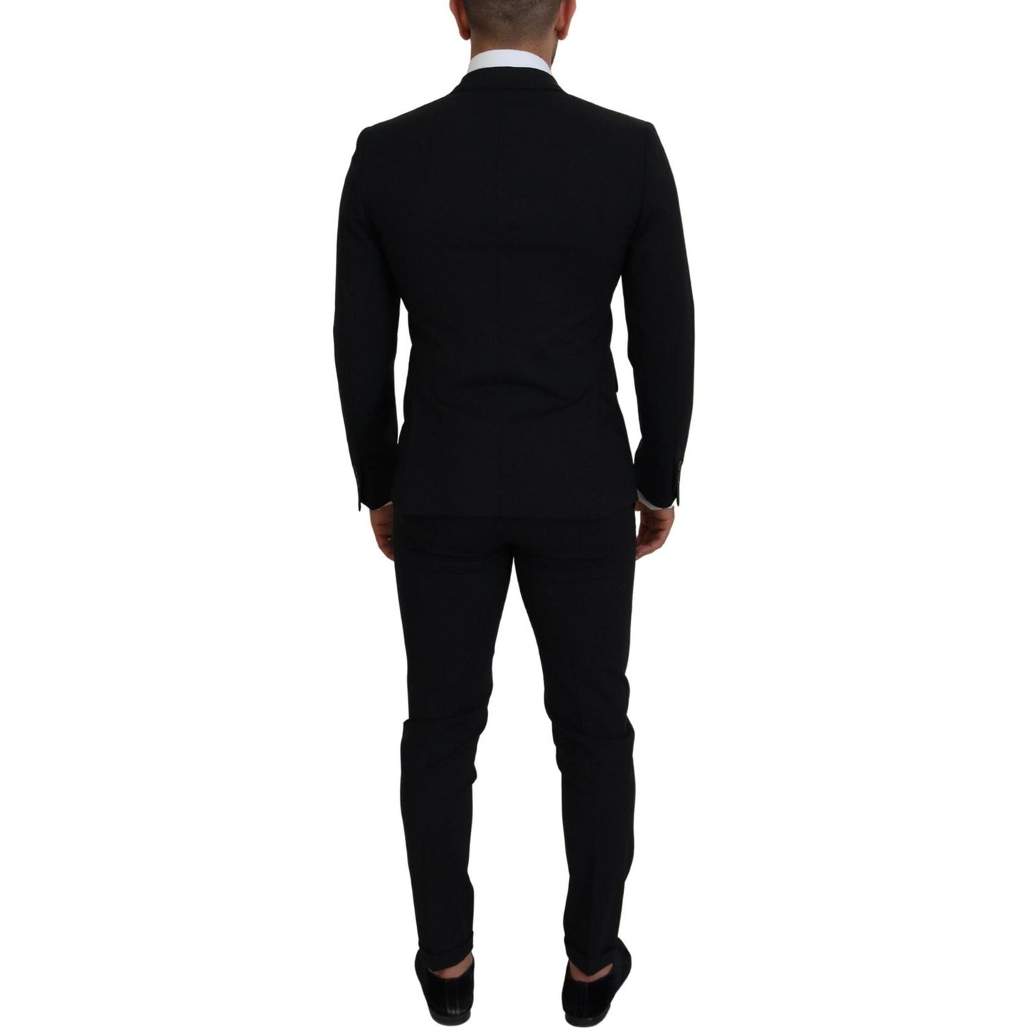 Dsquared² Black Wool Single Breasted 2 Piece LONDON Suit Dsquared² Black