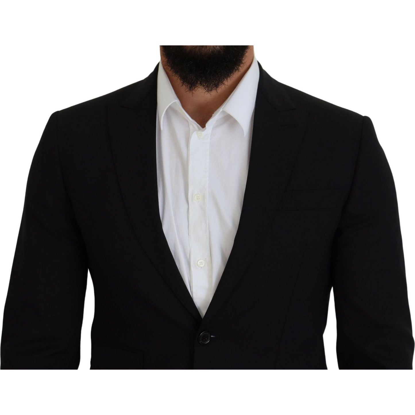 Dsquared² Black Wool Single Breasted 2 Piece LONDON Suit Dsquared² Gray