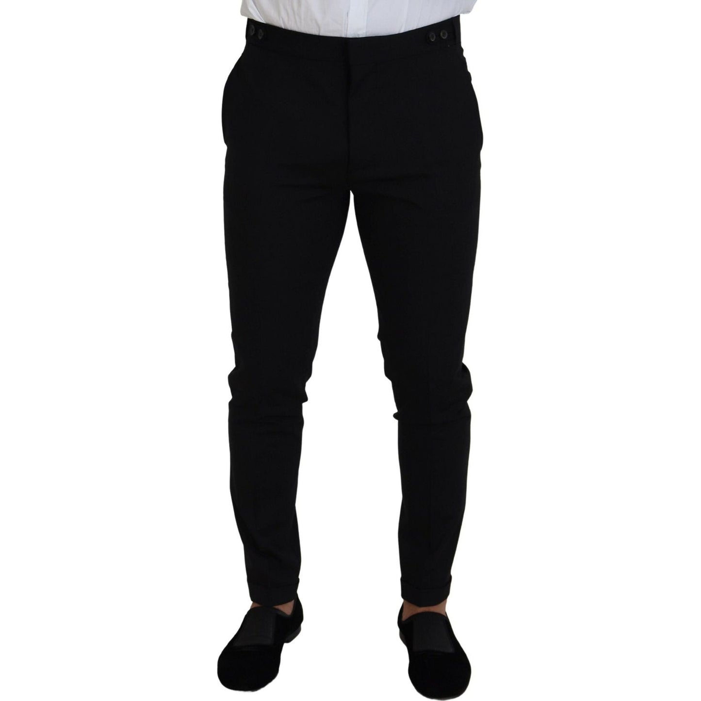 Dsquared² Black Wool Single Breasted 2 Piece LONDON Suit Dsquared² Black