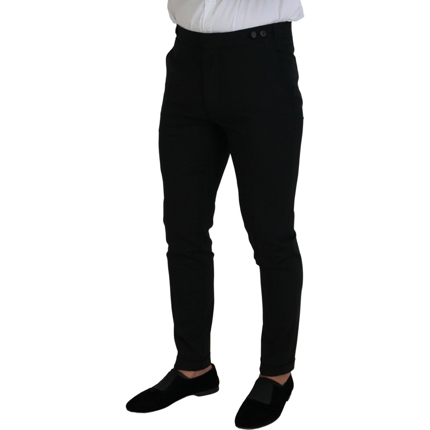 Dsquared² Black Wool Single Breasted 2 Piece LONDON Suit Dsquared² Black