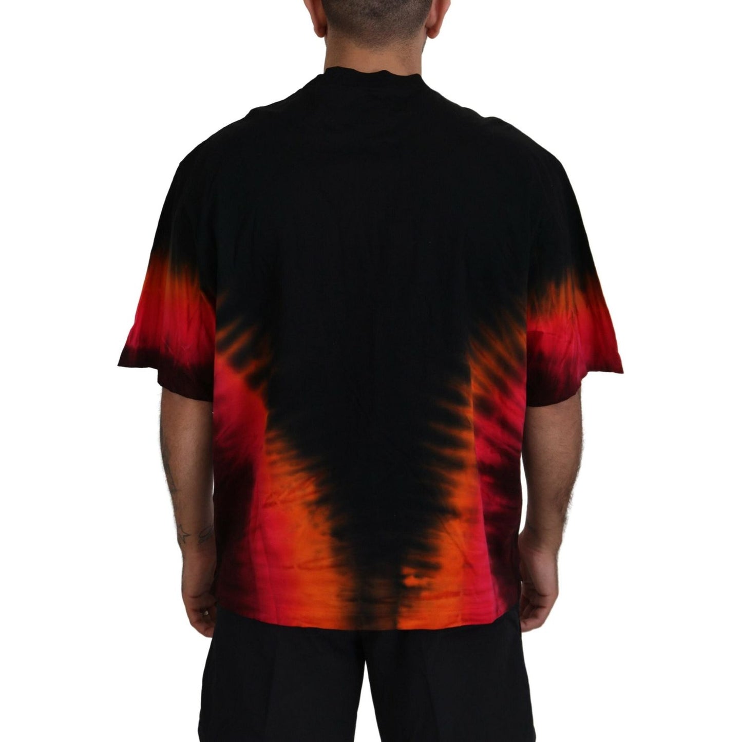 Dsquared² Black Orange Cotton Short Sleeves Crewneck T-shirt Dsquared² Brown