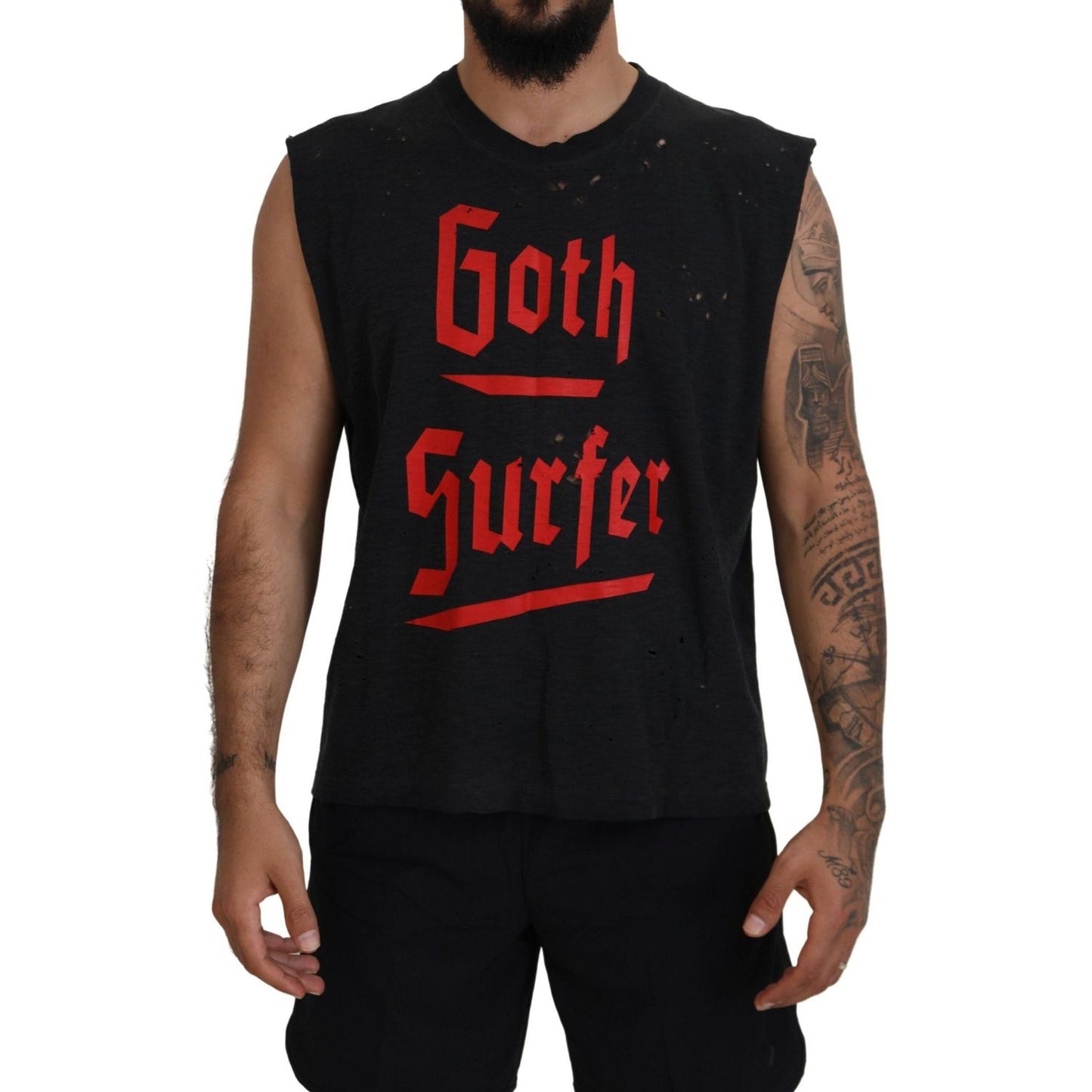 Dsquared² Black Cotton Sleeveless Crewneck Tank T-shirt Dsquared² Sienna