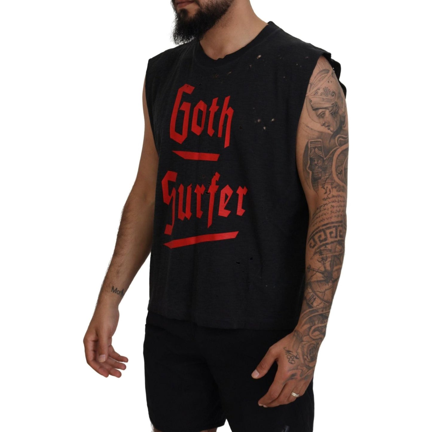 Dsquared² Black Cotton Sleeveless Crewneck Tank T-shirt Dsquared² Sienna