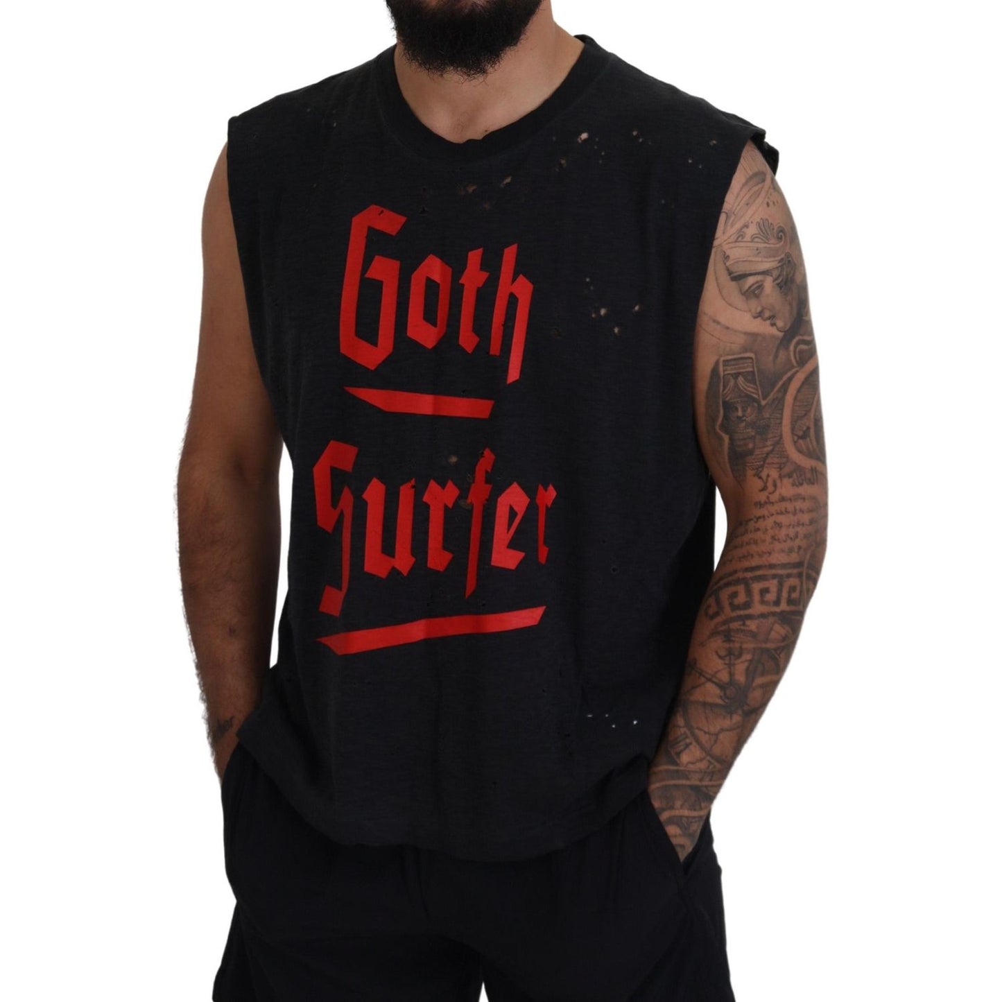Dsquared² Black Cotton Sleeveless Crewneck Tank T-shirt Dsquared² Black