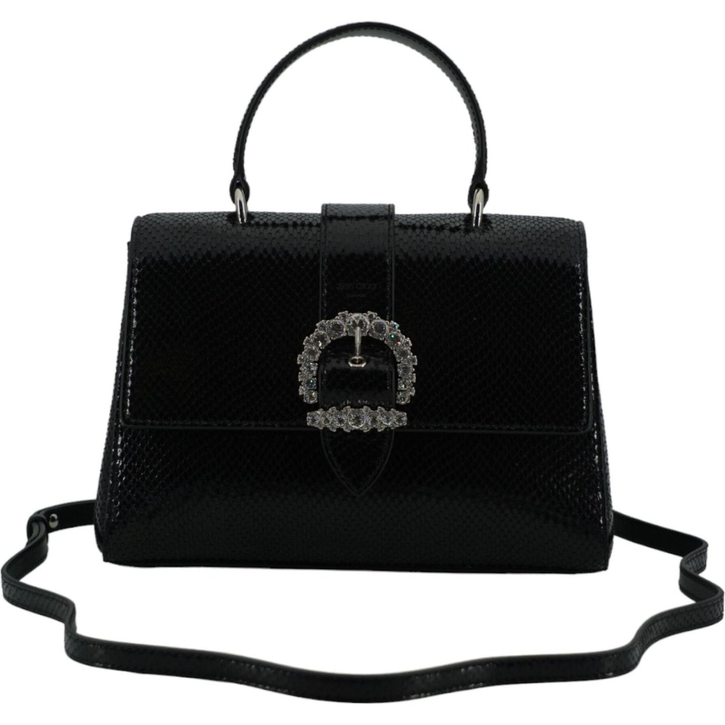 Jimmy Choo Black Leather Top Handle Shoulder Bag Jimmy Choo Black