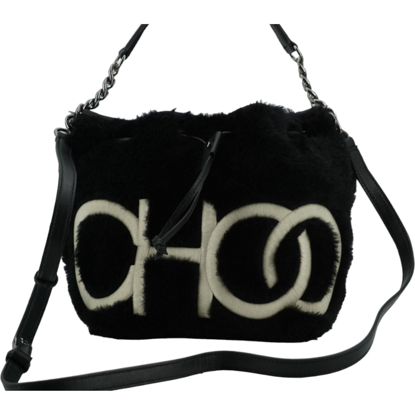 Jimmy Choo Black Leather Top Handle and Shoulder Bag Jimmy Choo Black