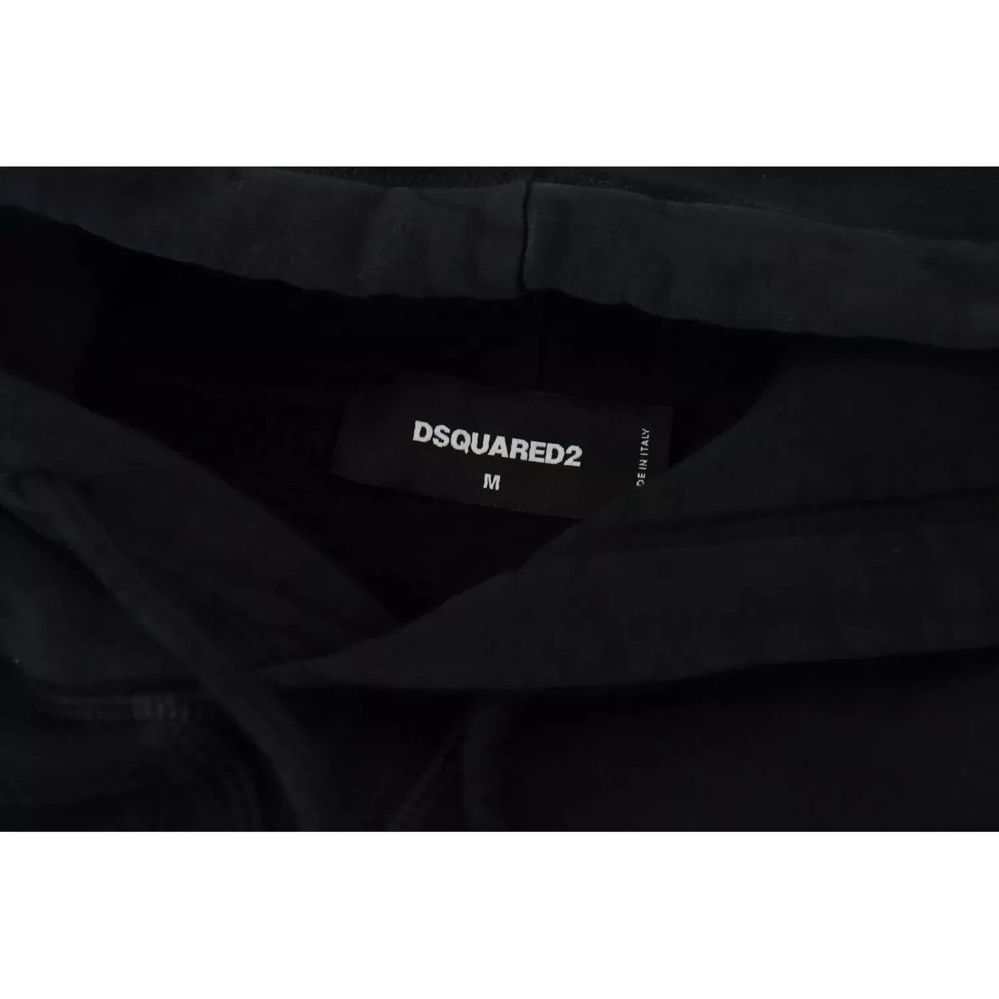Dsquared² Black Tie Dye Cotton Hooded Sweatshirt Sweater Dsquared² Black