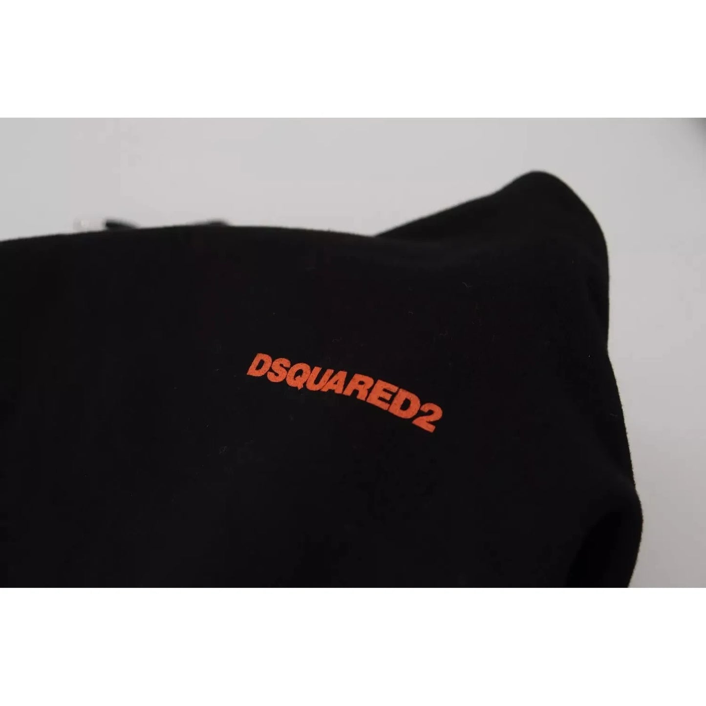 Dsquared² Black Red Cotton Hooded Tie Dye Pullover Sweater Dsquared² Black