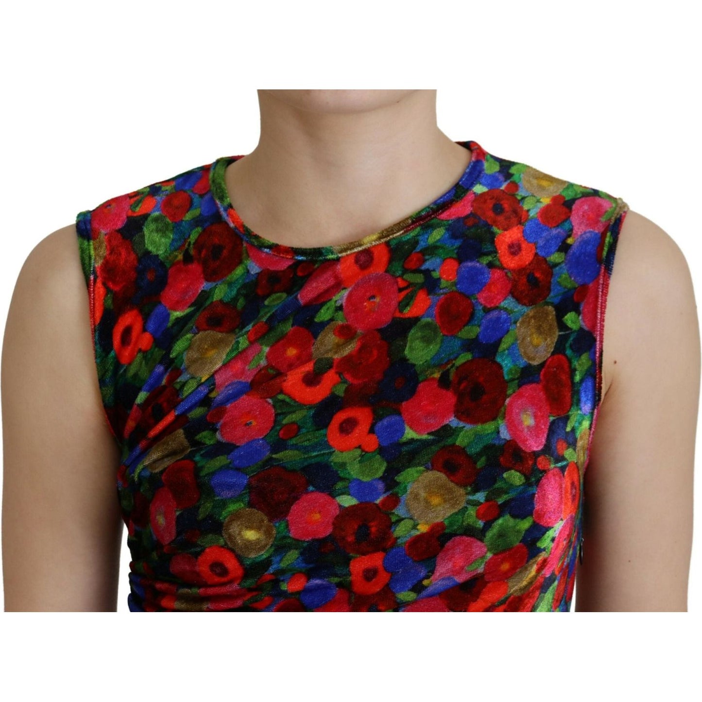 Dsquared² Multicolor Floral Bodycon Ruched Maxi Dress Dsquared² Dark Slate Gray