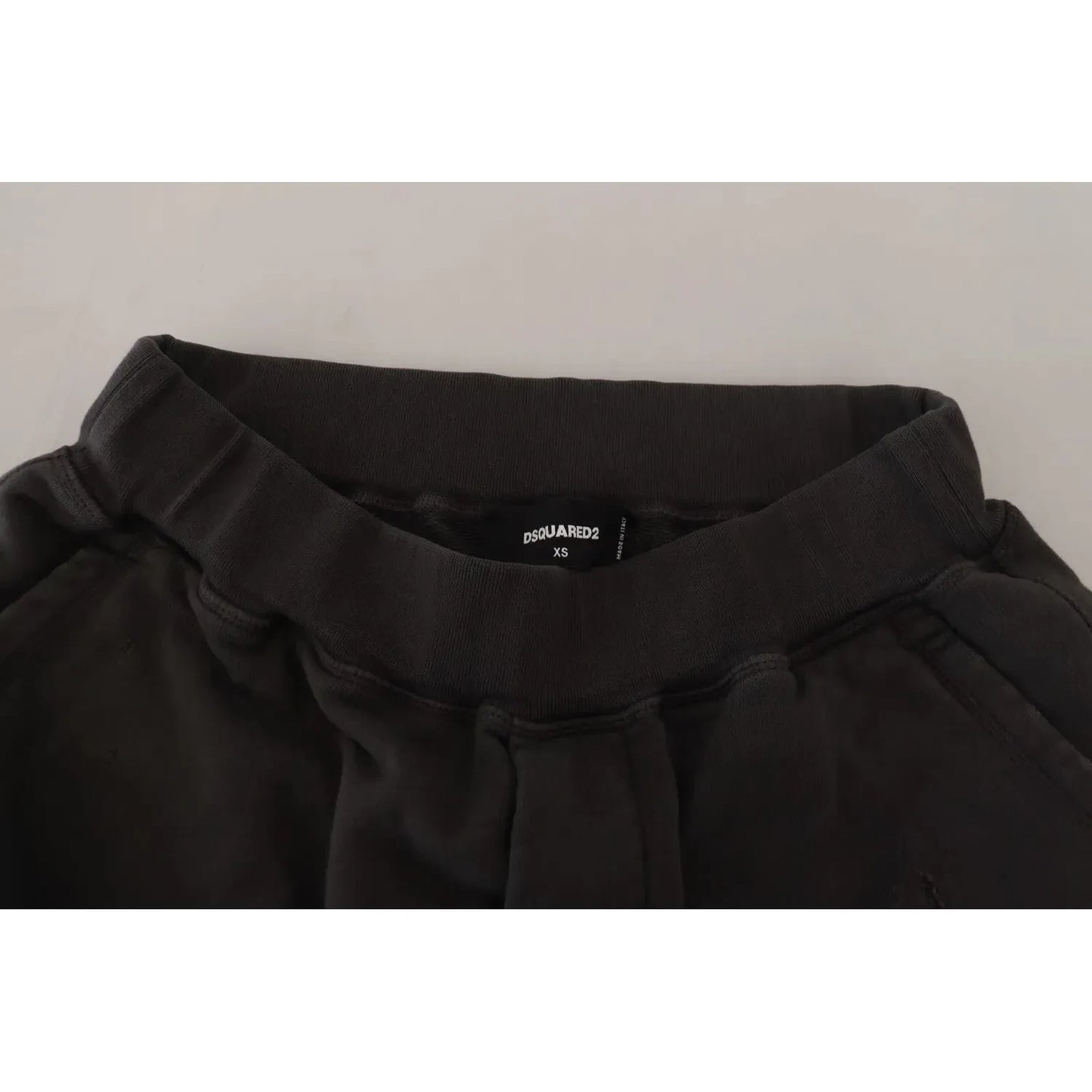 Dsquared² Black Cotton Mid Waist Tattered Tapered Shorts Dsquared² Black