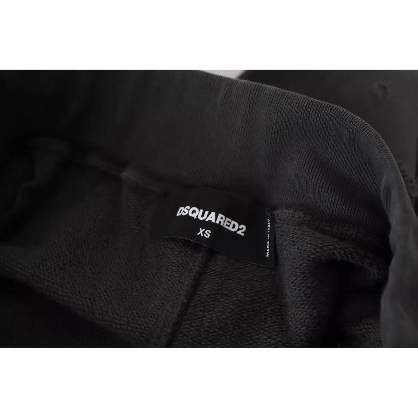 Dsquared² Black Cotton Mid Waist Tattered Tapered Shorts Dsquared² Black