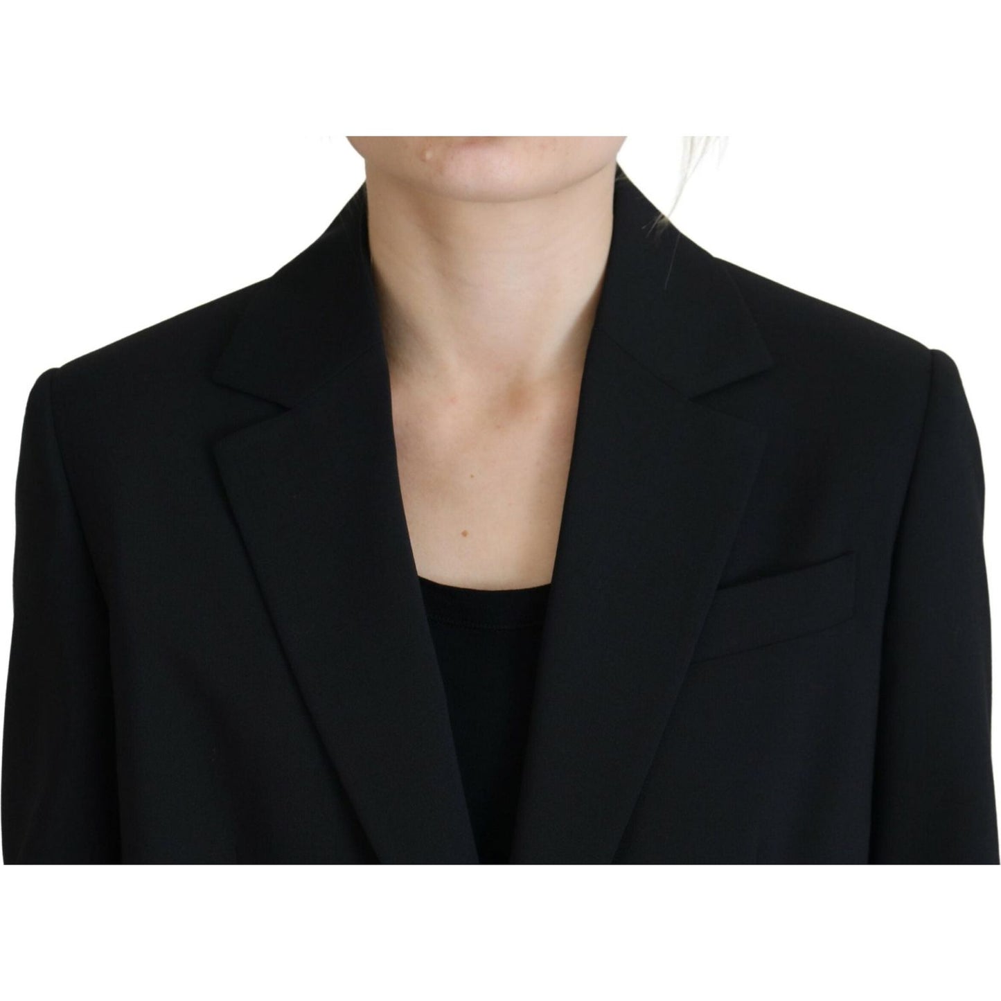 Dsquared² Black Flower Single Breasted Coat Blazer Dsquared² Rosy Brown