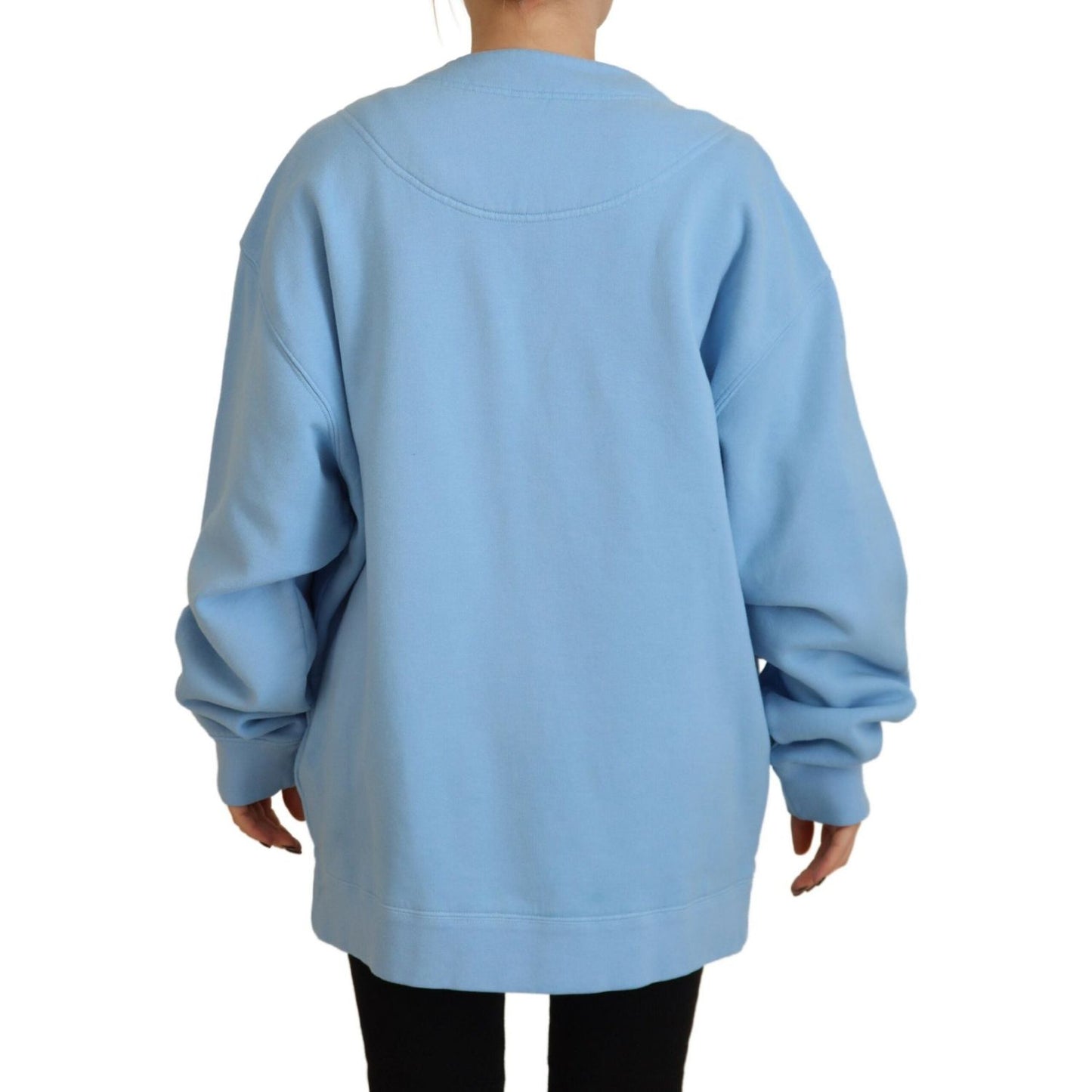Dsquared² Blue Cotton Knitted Buttoned Cardigan Sweater Dsquared² Dark Gray