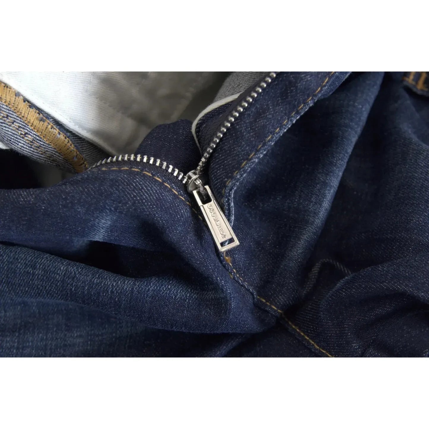 Dsquared² Blue High Waist Cotton Cargo Baggy Denim Jeans Dsquared² Dark Slate Gray