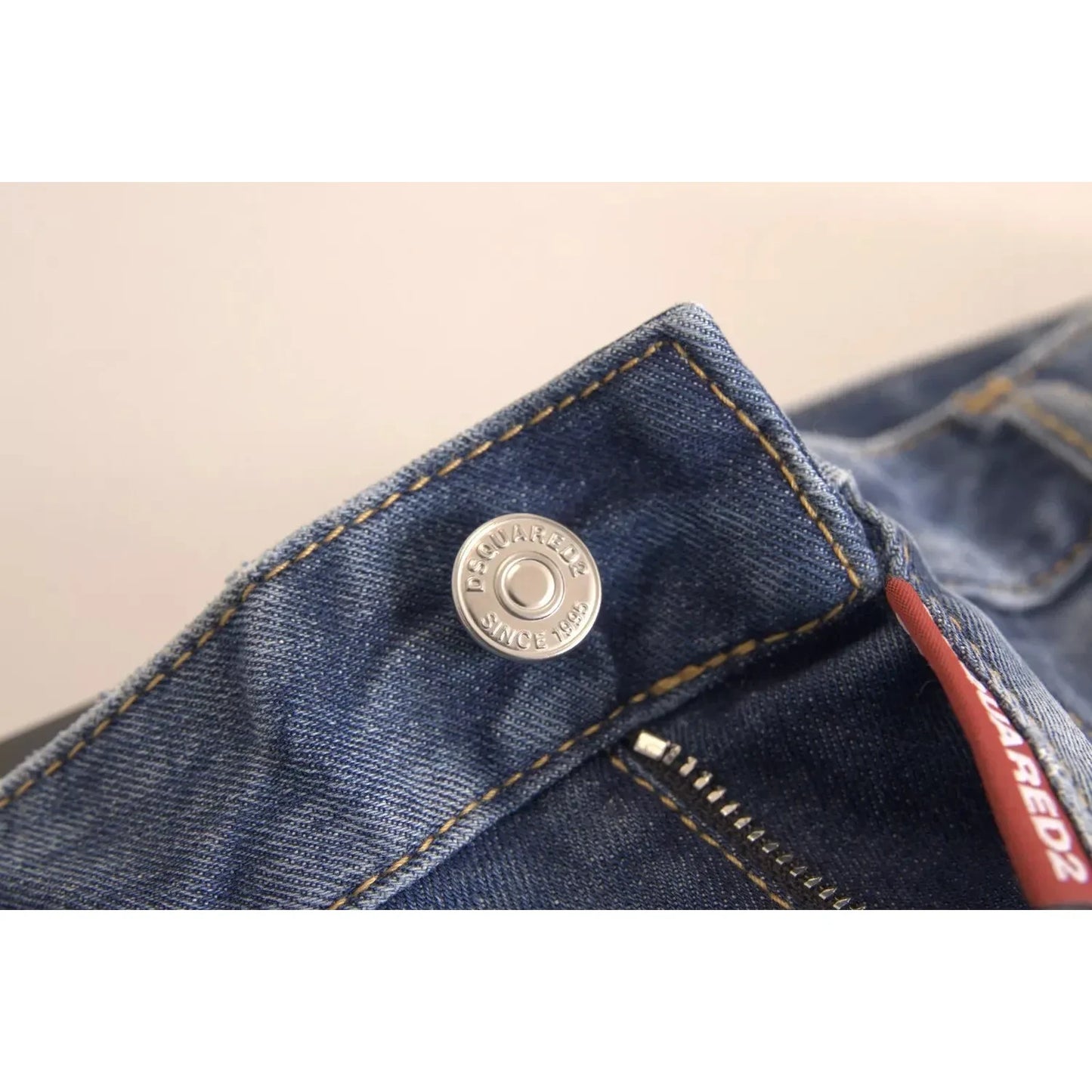 Dsquared² Blue Mid Waist Cropped Twiggy Denim Jeans Dsquared² Bisque