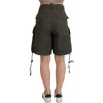 Dsquared² Green High Waist Cargo Bermuda Women Shorts Dsquared² Rosy Brown