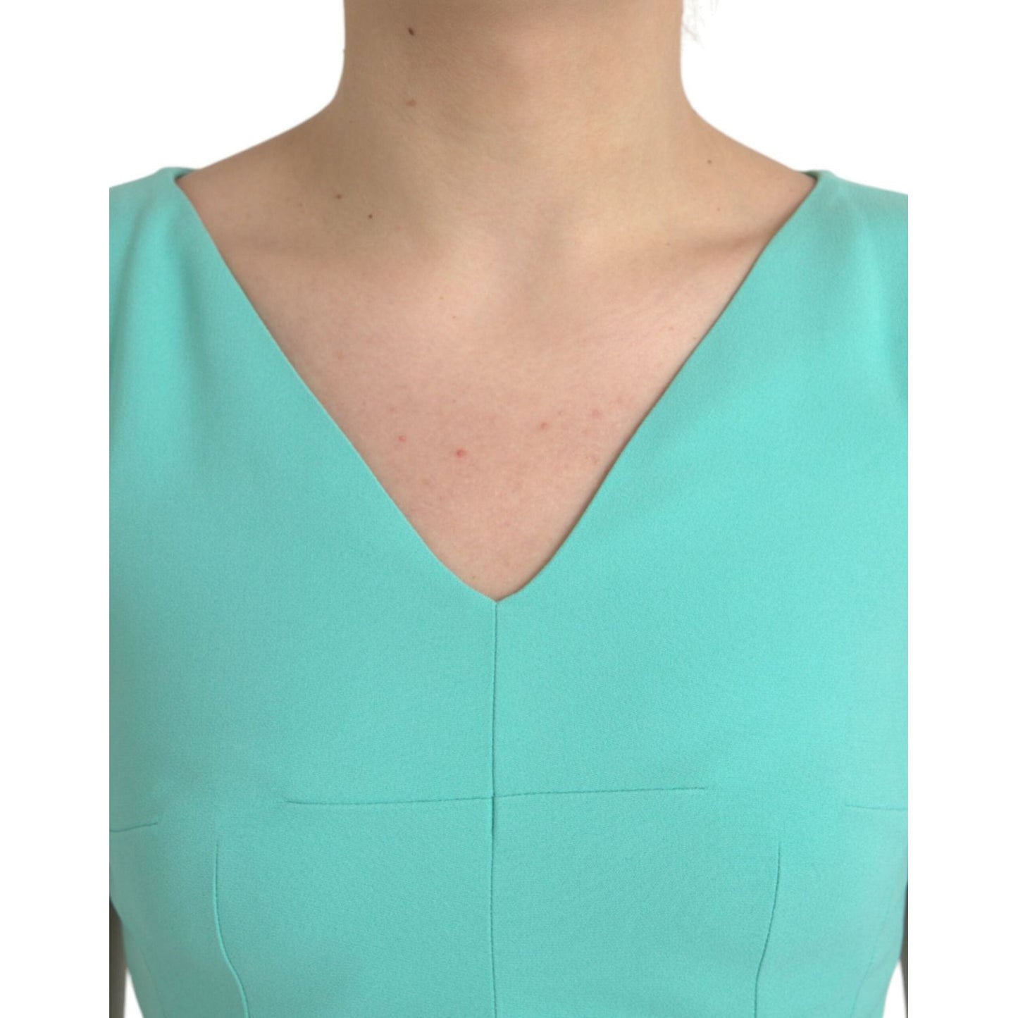 Dolce & Gabbana Green Viscose Sleeveless Bodycon Midi Dress Dolce & Gabbana Medium Aquamarine