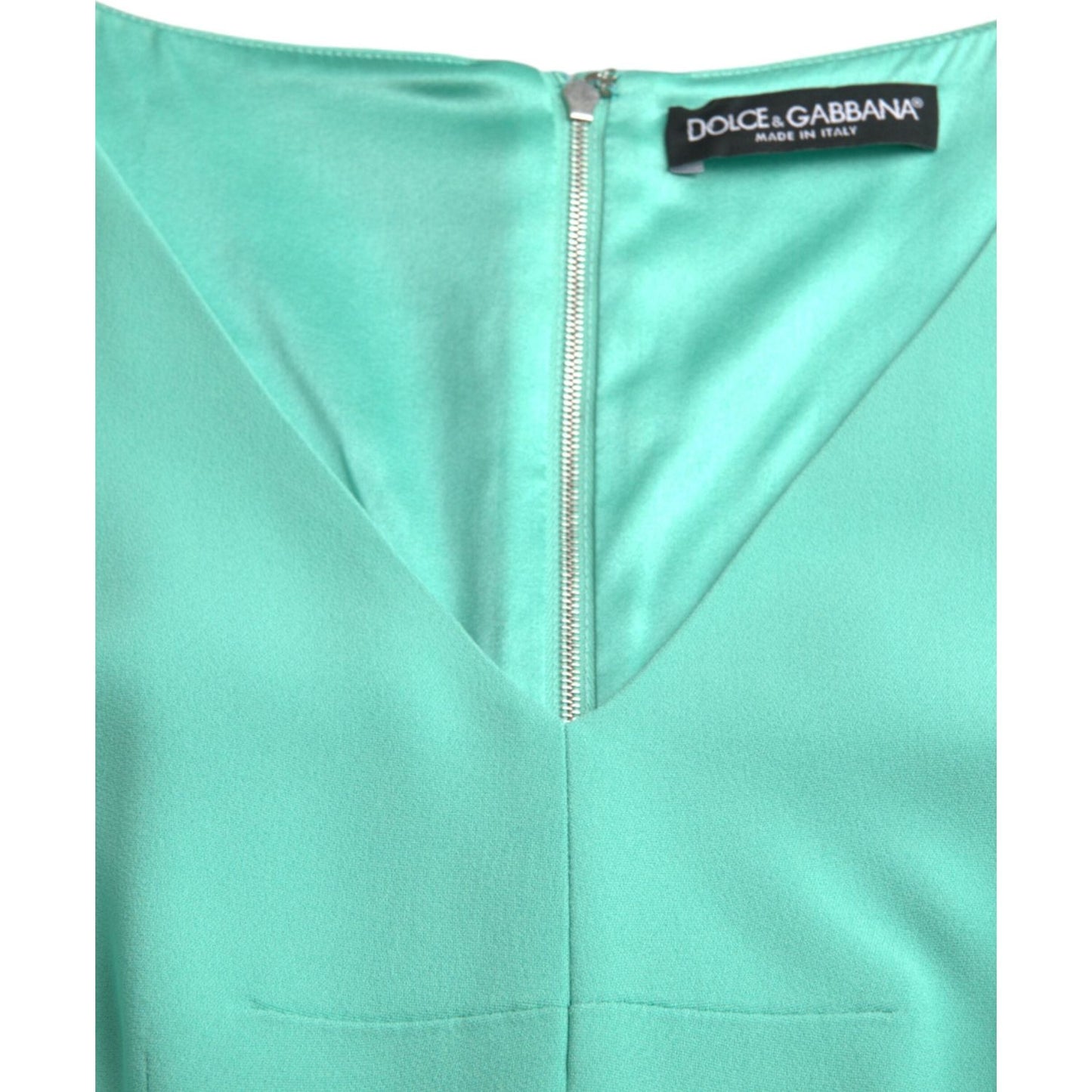 Dolce & Gabbana Green Viscose Sleeveless Bodycon Midi Dress Dolce & Gabbana Medium Aquamarine