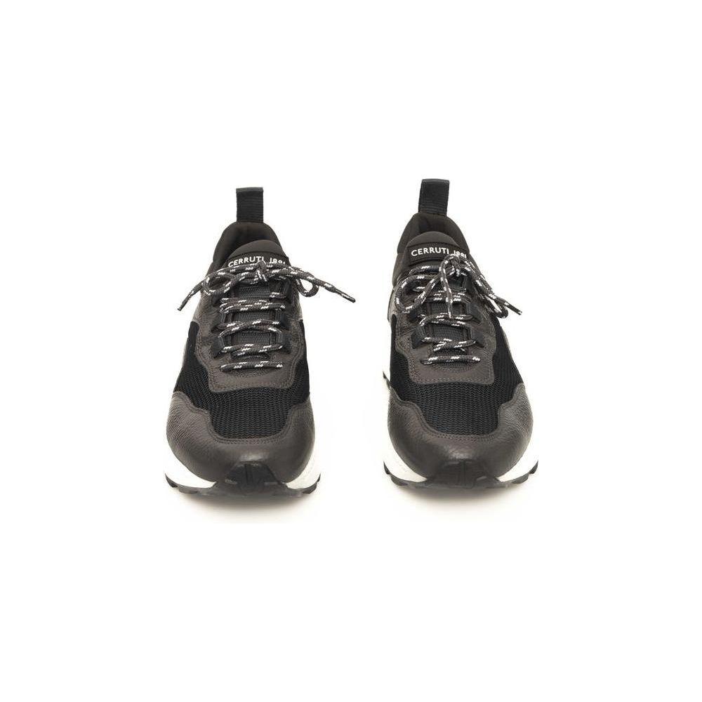 Cerruti 1881 Gray Leather Men Sneaker Cerruti 1881 Dark Slate Gray