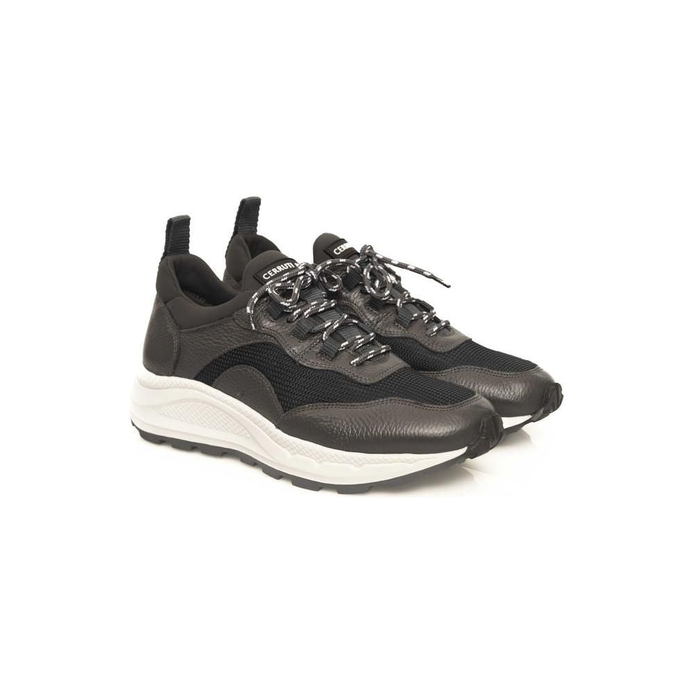 Cerruti 1881 Gray Leather Men Sneaker Cerruti 1881 Dark Slate Gray