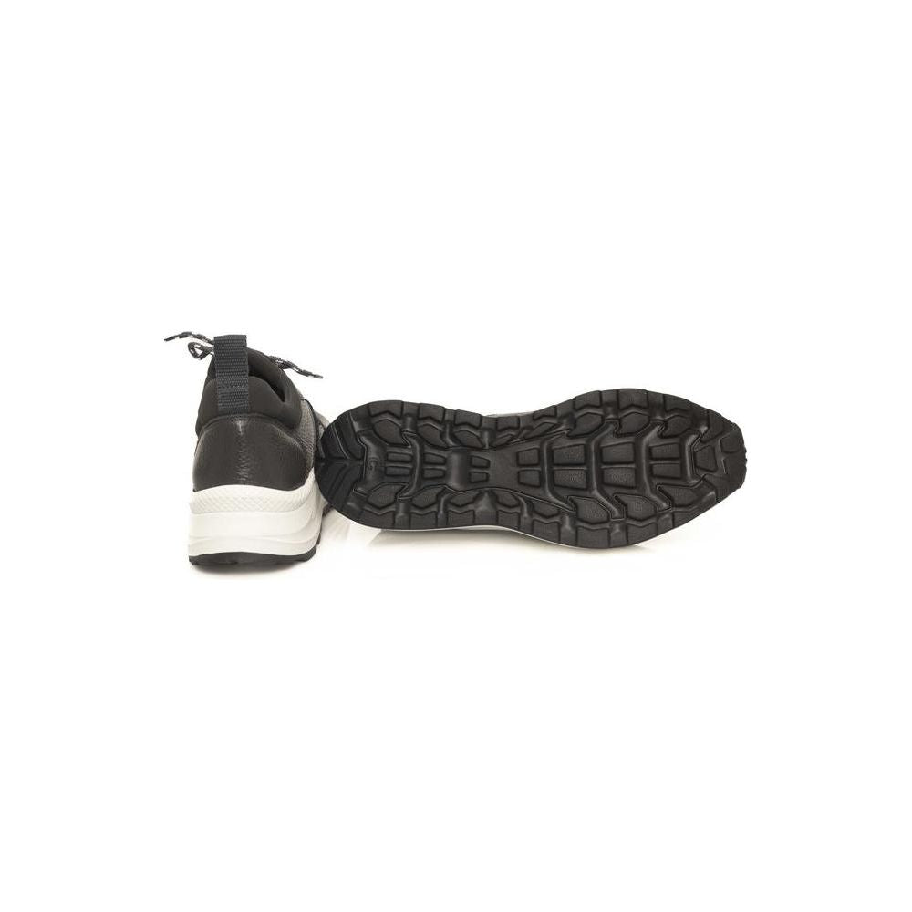 Cerruti 1881 Gray Leather Men Sneaker Cerruti 1881 Dark Slate Gray