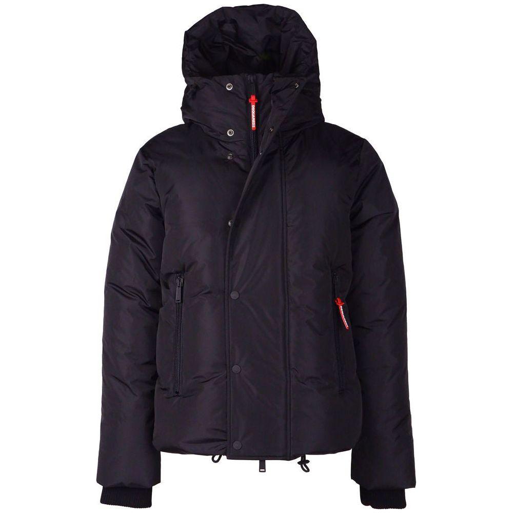 Dsquared² Black Nylon Men Jacket Dsquared² Dark Slate Gray