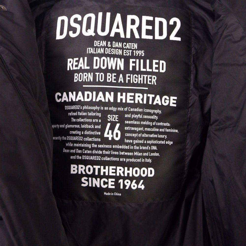 Dsquared² Black Nylon Men Jacket Dsquared² Dark Slate Gray