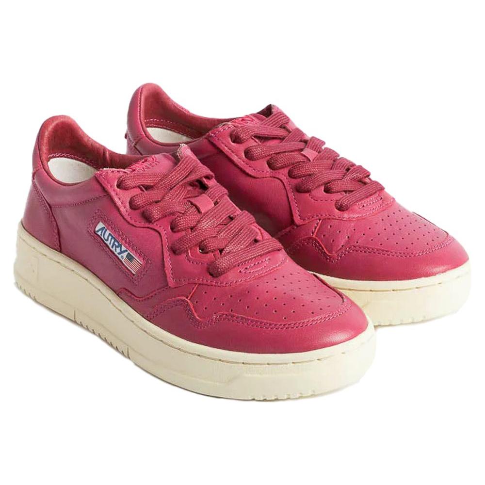 Autry Fuchsia Goatskin Women Sneaker Autry Maroon