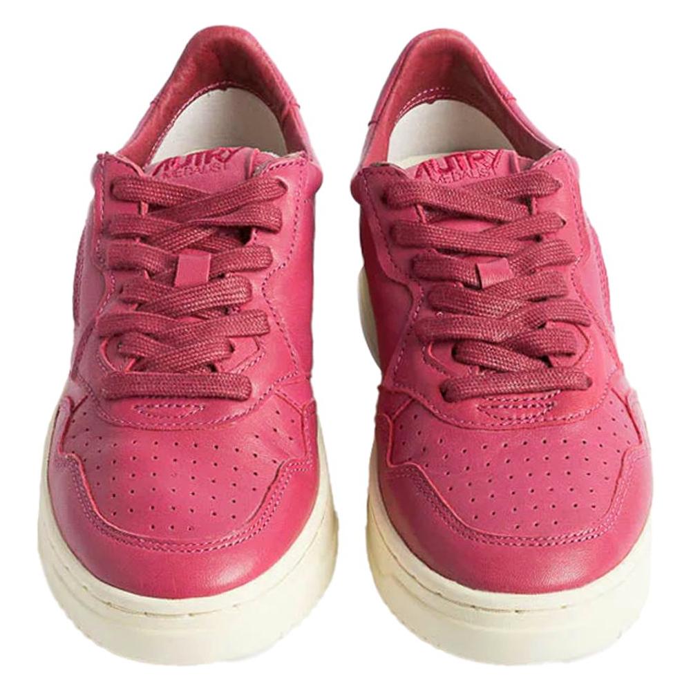 Autry Fuchsia Goatskin Women Sneaker Autry Maroon