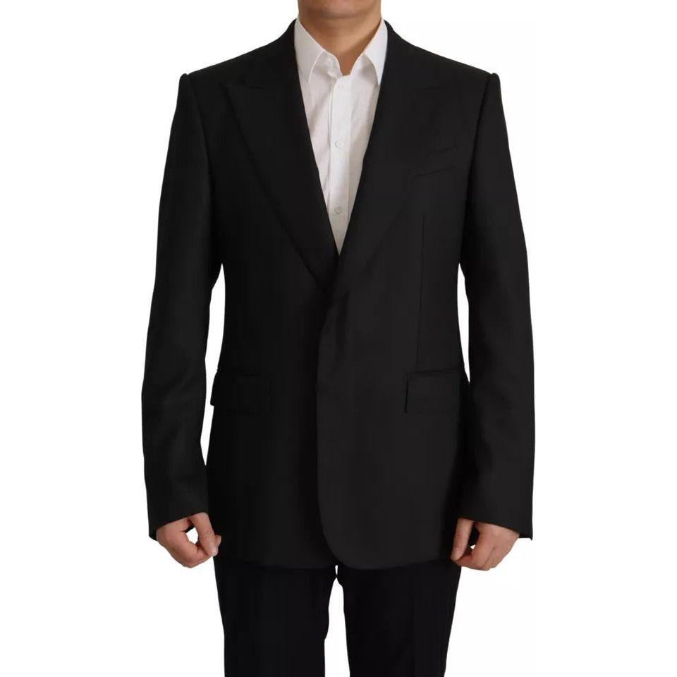 Dolce & Gabbana Black Polyester Single Breasted BlazerJacket Dolce & Gabbana Black