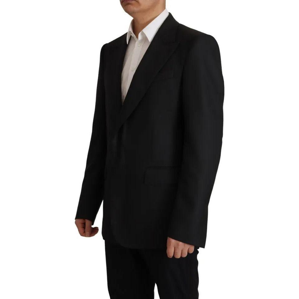 Dolce & Gabbana Black Polyester Single Breasted BlazerJacket Dolce & Gabbana Black