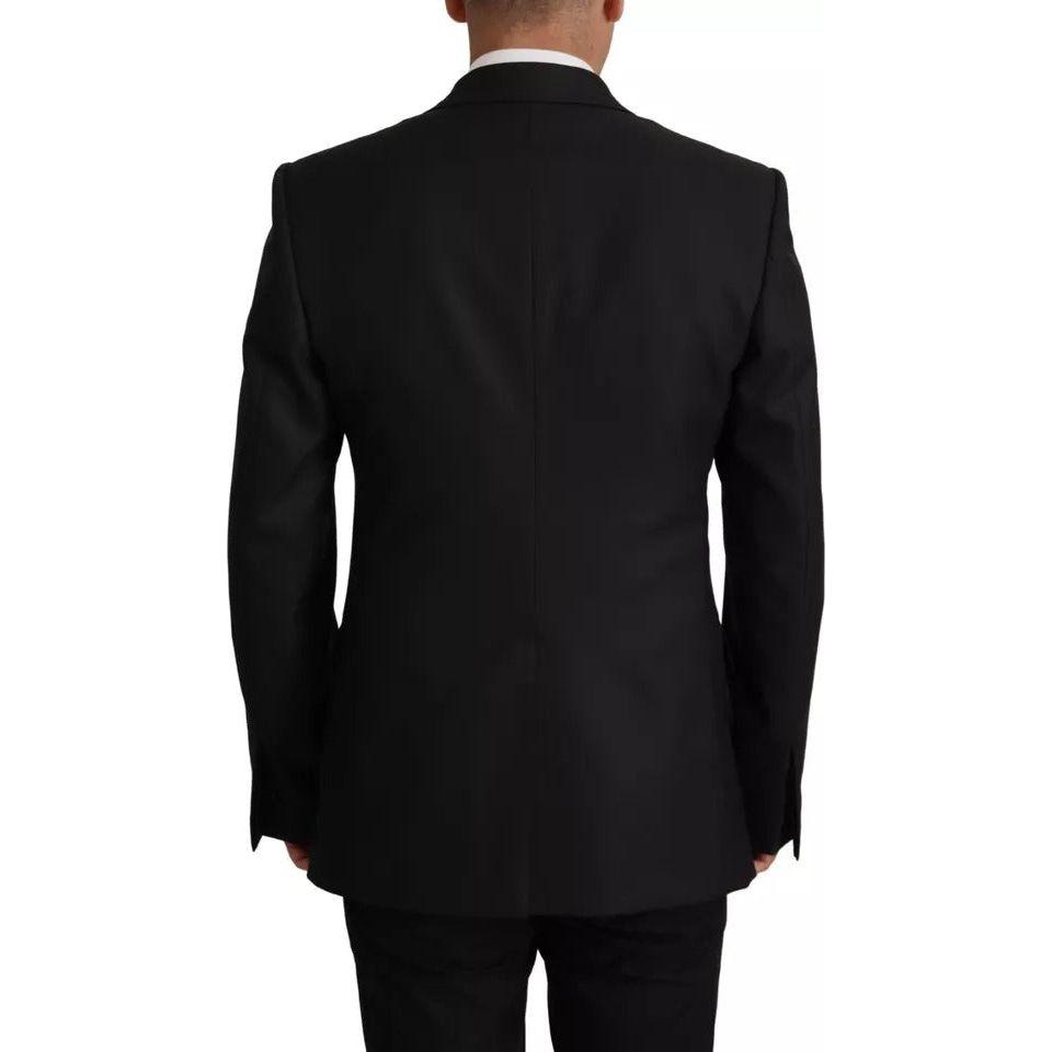 Dolce & Gabbana Black Polyester Single Breasted BlazerJacket Dolce & Gabbana Black