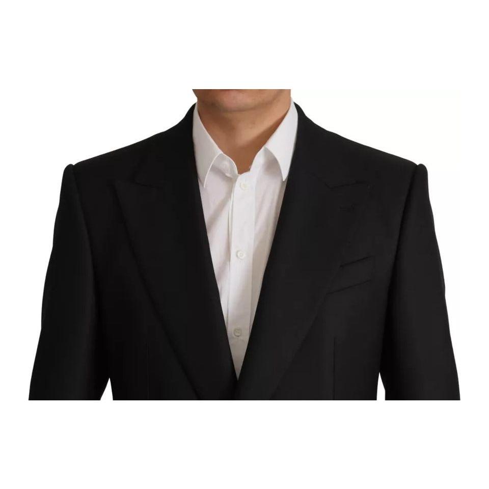 Dolce & Gabbana Black Polyester Single Breasted BlazerJacket Dolce & Gabbana Black