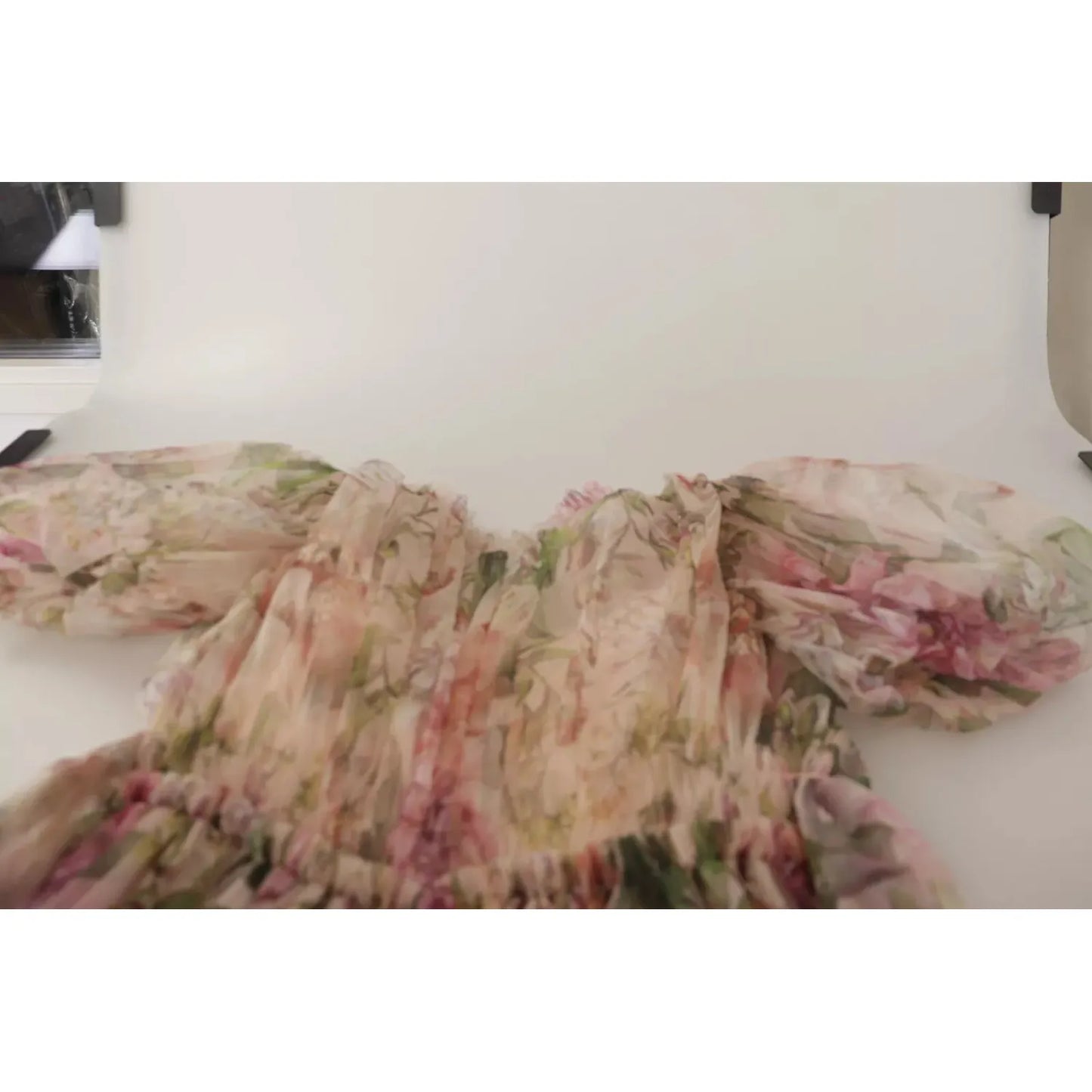 Dolce & Gabbana Multicolor Floral Print Long Maxi Gown Dress Dolce & Gabbana Rosy Brown