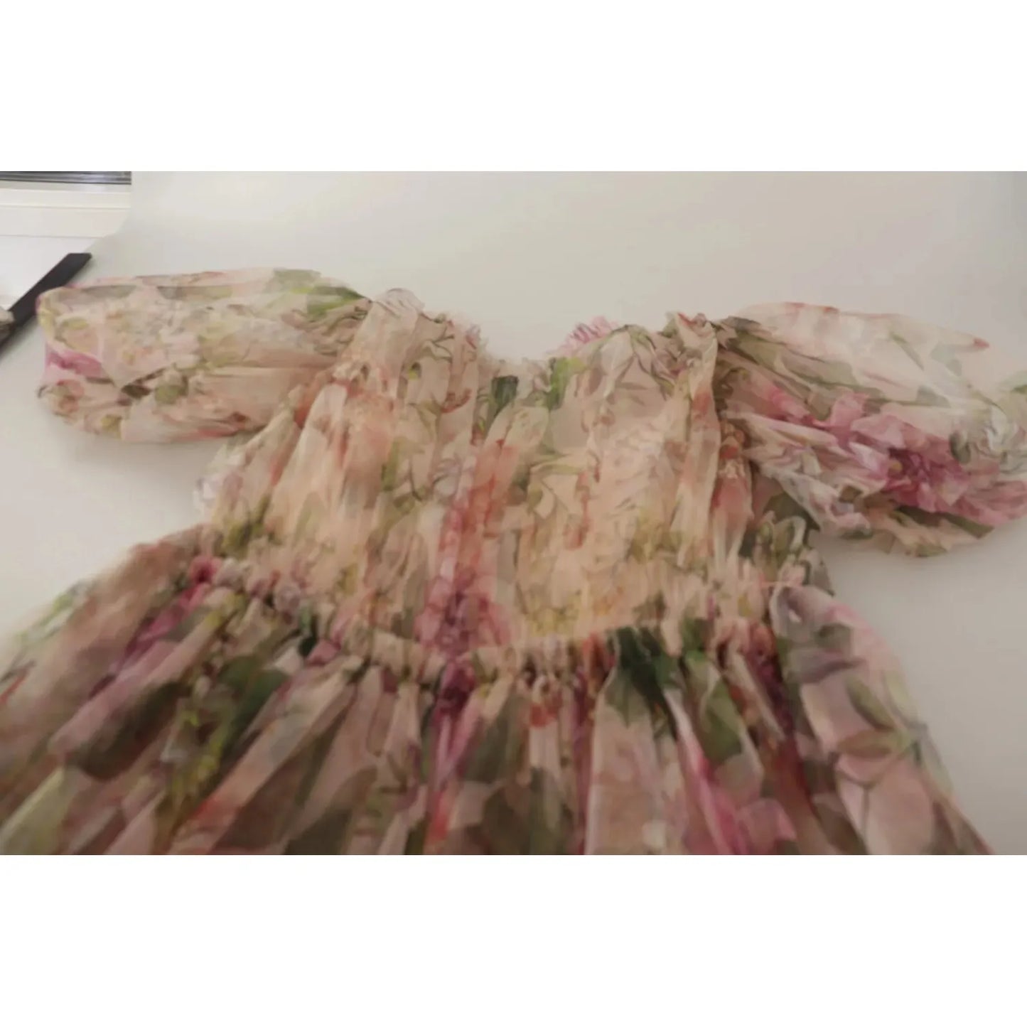 Dolce & Gabbana Multicolor Floral Print Long Maxi Gown Dress Dolce & Gabbana Rosy Brown