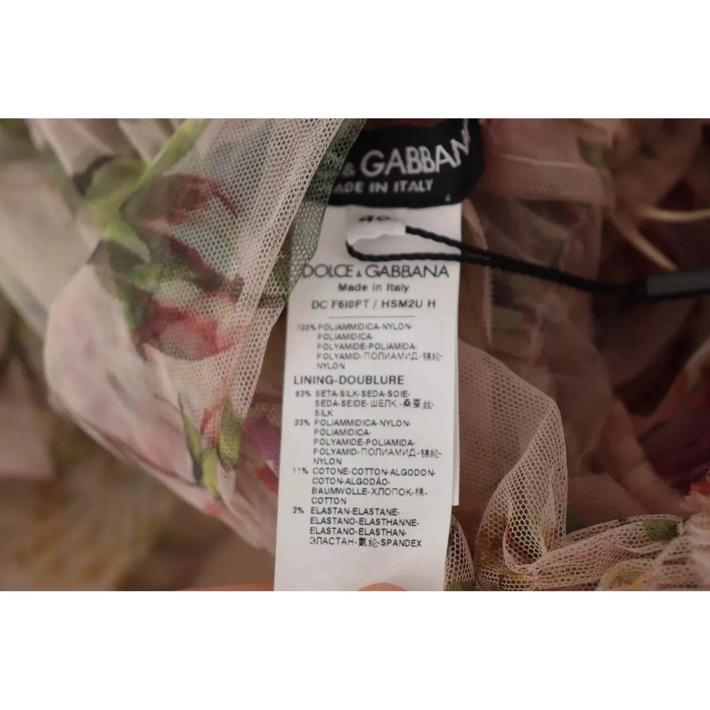 Dolce & Gabbana Multicolor Floral Print Long Maxi Gown Dress Dolce & Gabbana Dim Gray