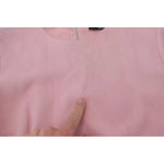 Dolce & Gabbana Pink A-line Flare Viscose 3/4 Sleeves Dress Dolce & Gabbana Rosy Brown