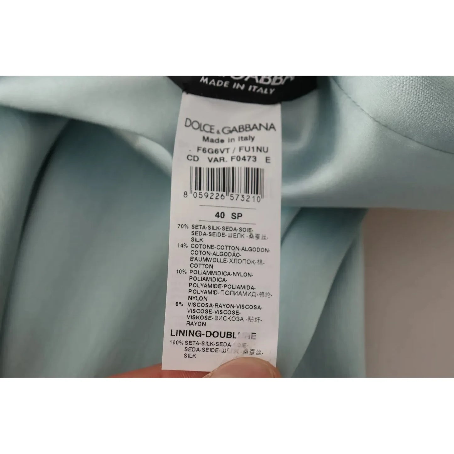 Dolce & Gabbana Silk Mint Green Fit Cut One Shoulder Midi Dress Dolce & Gabbana Dim Gray