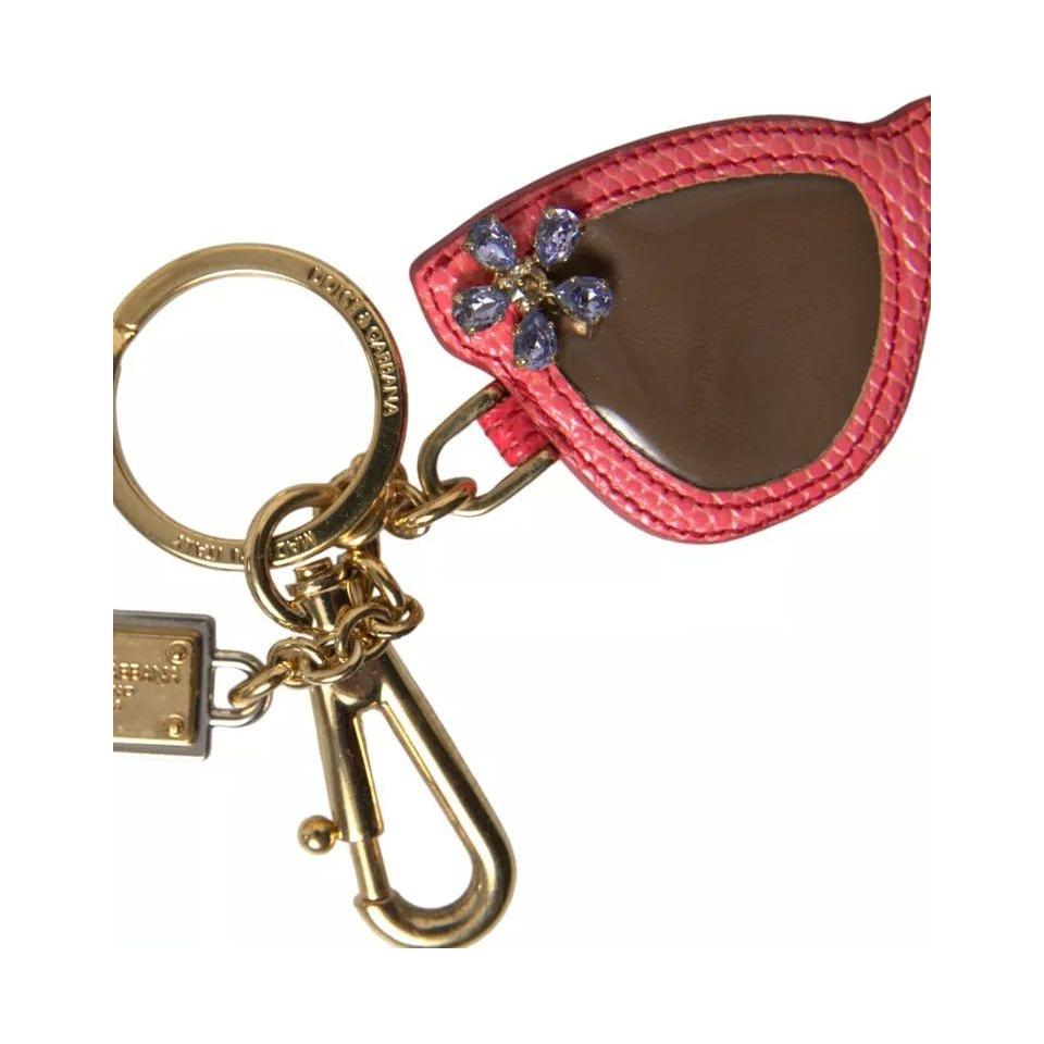 Dolce & Gabbana Red Leather Crystal Sunglasses Gold Metal Keyring Keychain Dolce & Gabbana Dark Olive Green