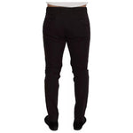Dolce & Gabbana Brown Skinny Men Cotton Stretch Pants Dolce & Gabbana Black