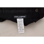 Dolce & Gabbana Brown Skinny Men Cotton Stretch Pants Dolce & Gabbana Dark Gray
