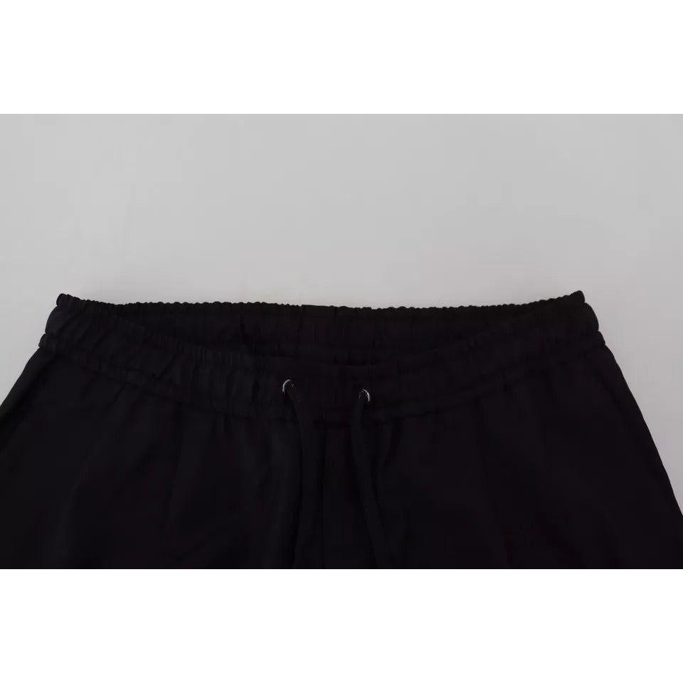 Dolce & Gabbana Black Jogger Jogging Wool Pants Dolce & Gabbana Gray
