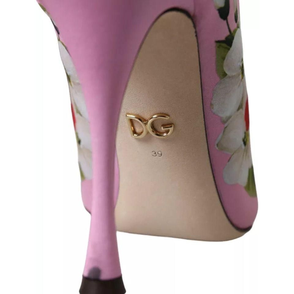 Dolce & Gabbana Multicolor Jersey Stretch Boots Open Toes Heels Shoes Dolce & Gabbana Dim Gray