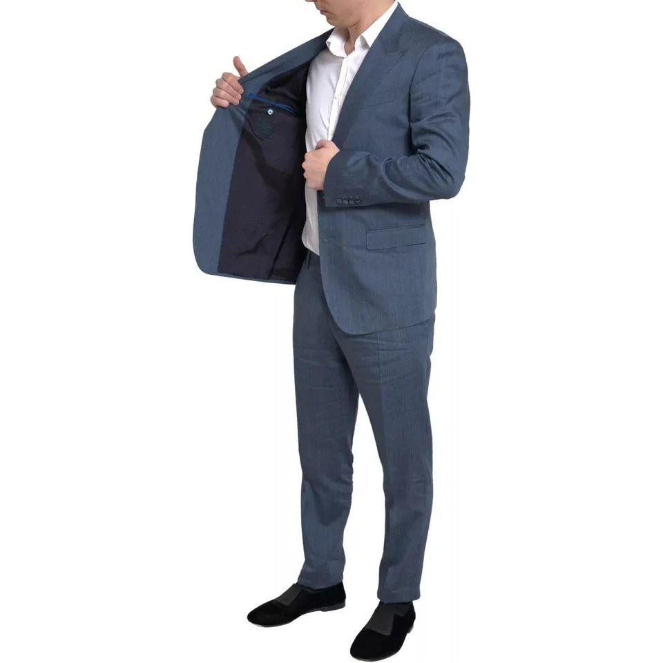 Dolce & Gabbana Blue 2 Piece Single Breasted NAPOLI Suit Dolce & Gabbana Dark Slate Gray